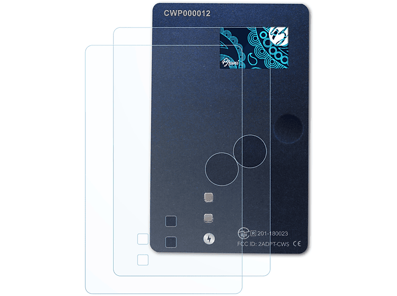 BRUNI 2x Basics-Clear Schutzfolie(für CoolWallet Pro)