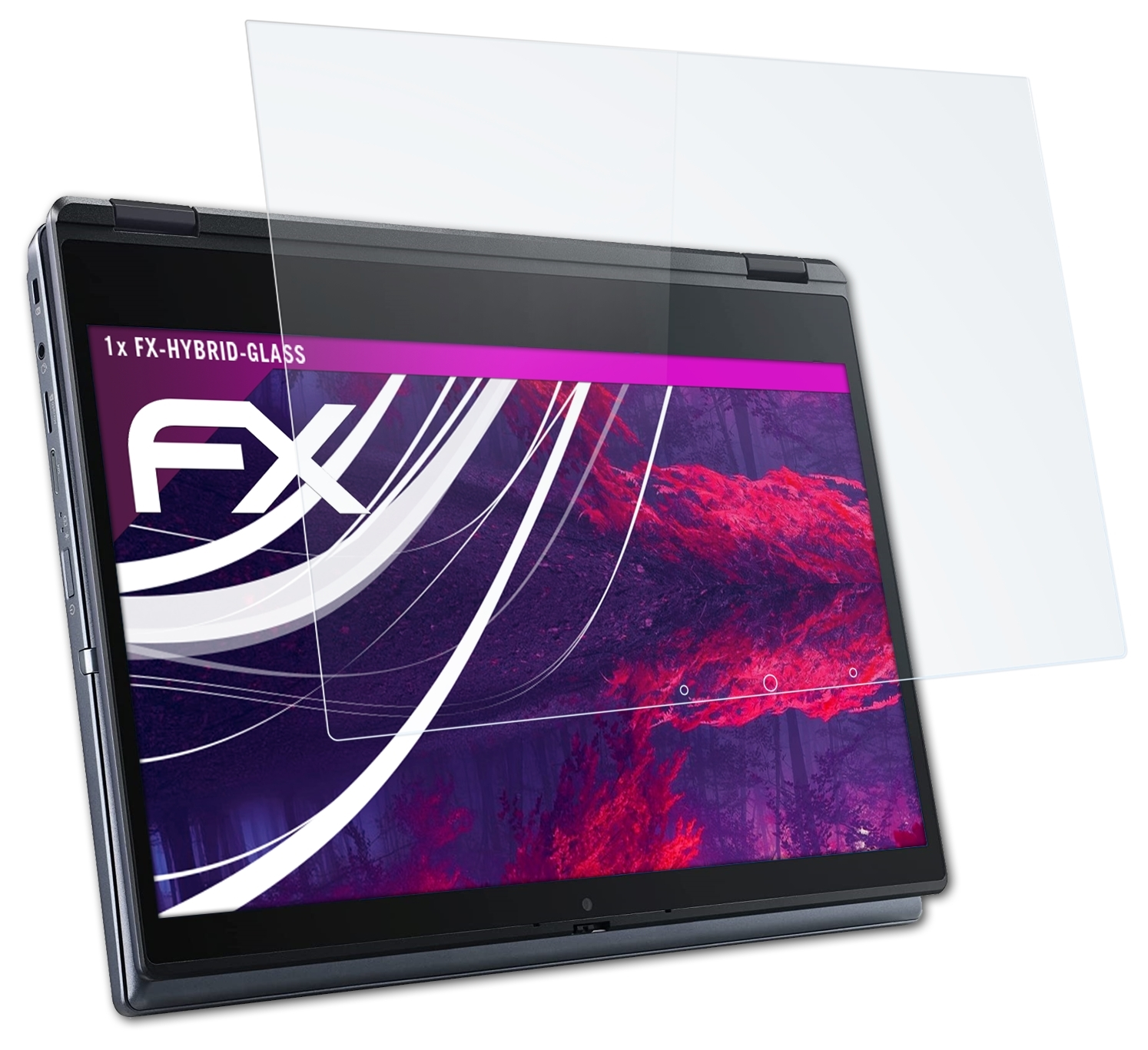 P6 ATFOLIX Acer Spin FX-Hybrid-Glass (TMP614RN-52)) TravelMate Schutzglas(für