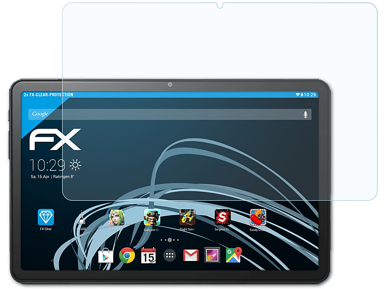 ATFOLIX 2x FX-Clear Displayschutz(für Doro Tablet)