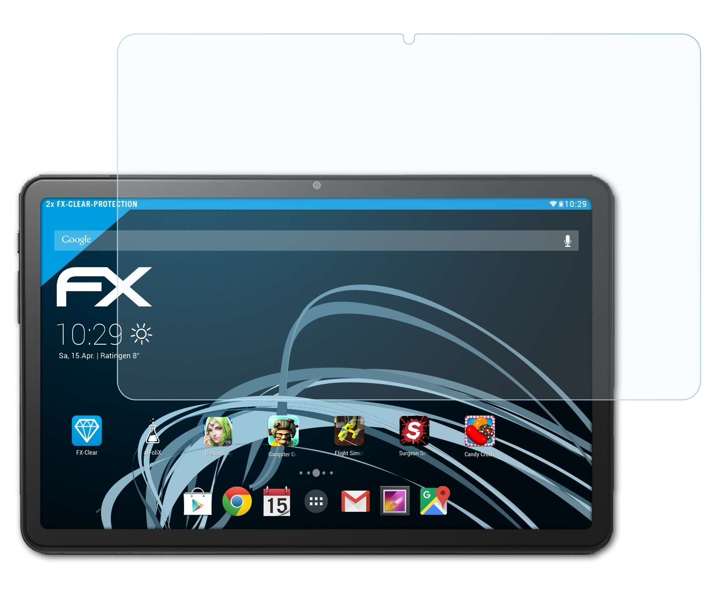 Tablet) Doro FX-Clear Displayschutz(für ATFOLIX 2x