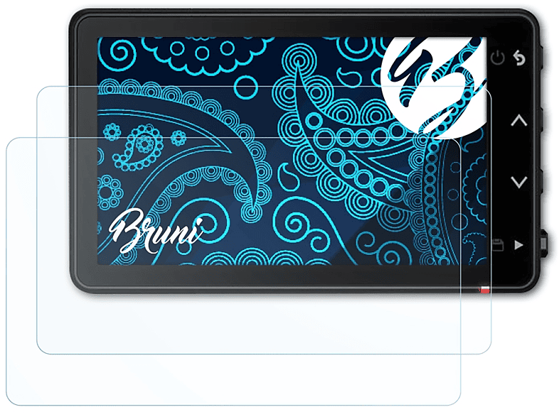 BRUNI 2x Schutzfolie(für Dash Garmin Cam Basics-Clear Live)