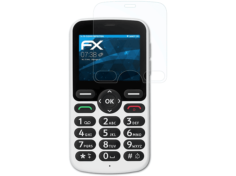 ATFOLIX 3x FX-Clear Displayschutz(für Doro 5860)