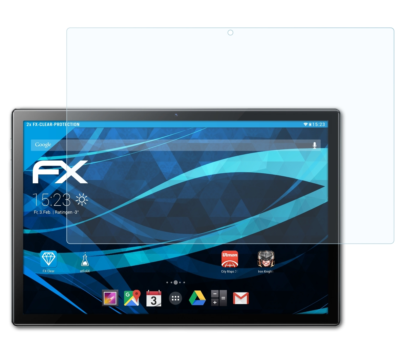 Pad 2x Displayschutz(für ATFOLIX Oscal 8) FX-Clear