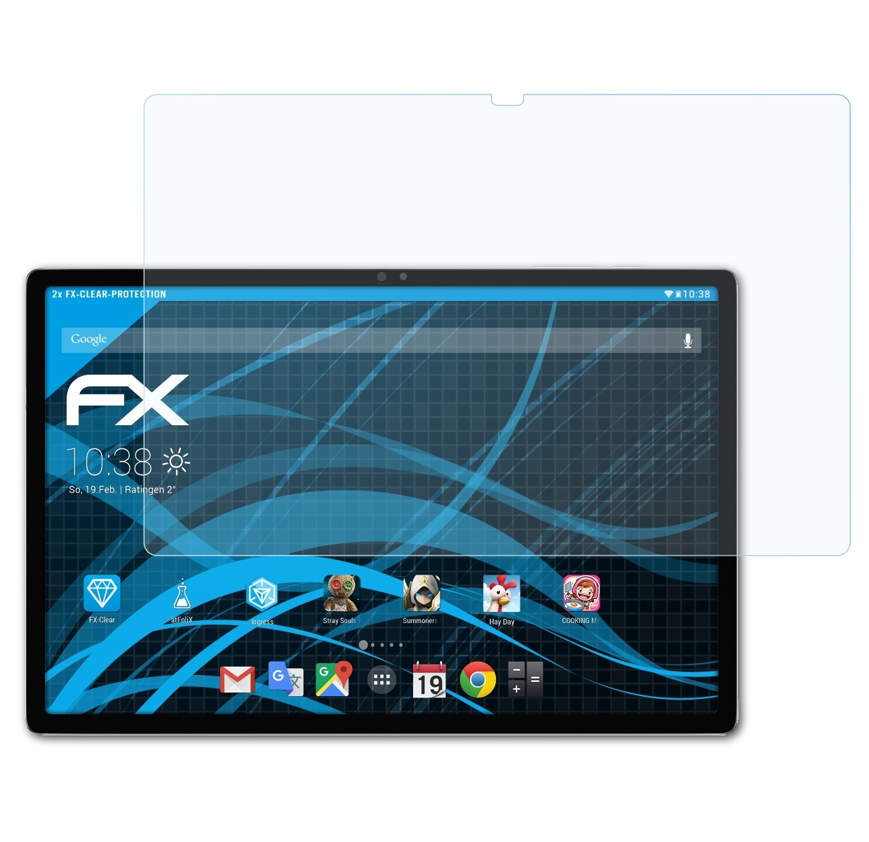 ATFOLIX 2x FX-Clear XPro) Displayschutz(für HiPad Chuwi