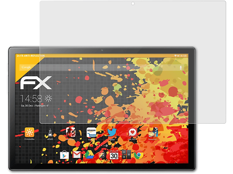 Echt ATFOLIX 2x FX-Antireflex Displayschutz(für Pad Oscal 8)