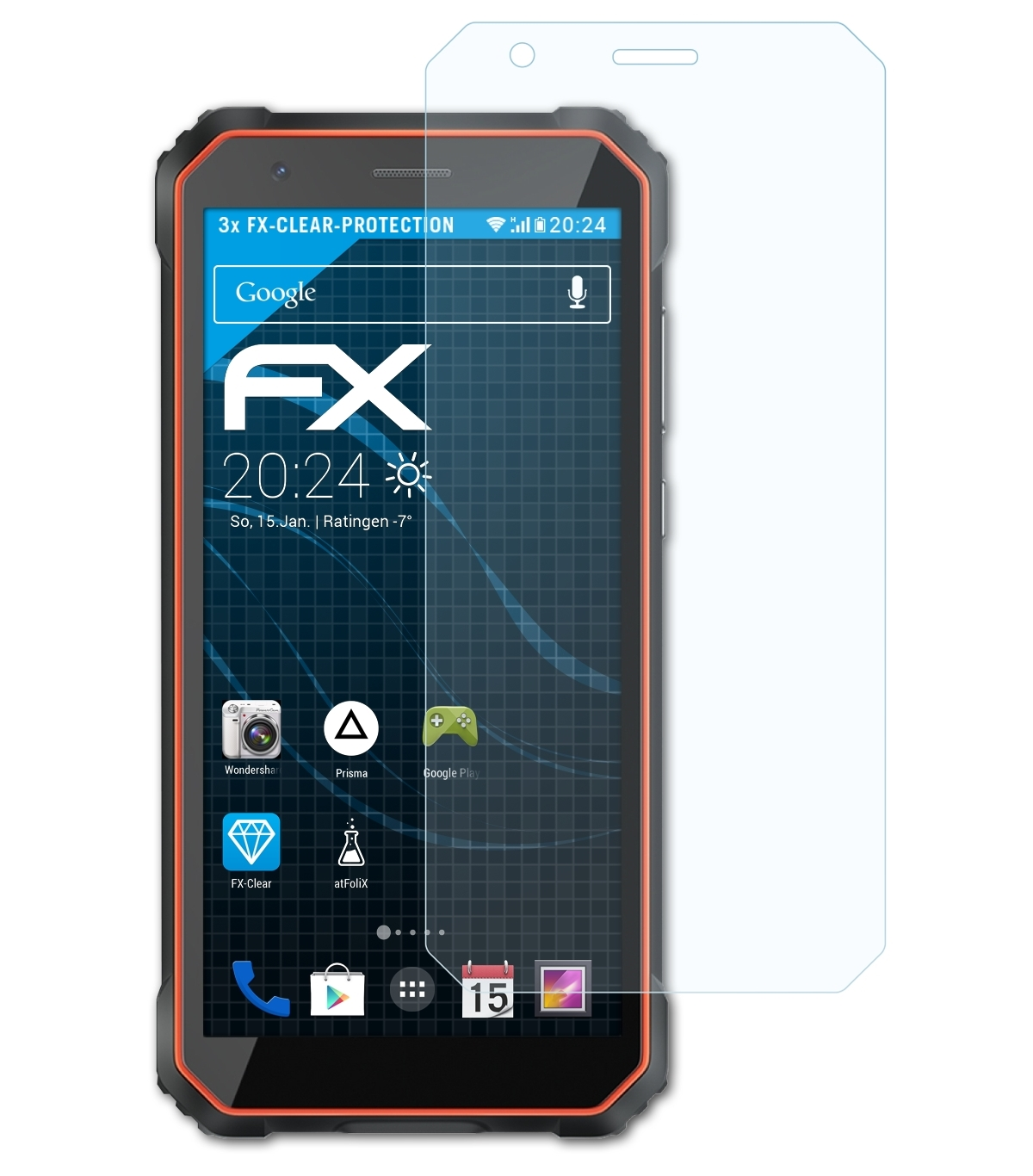 ATFOLIX 3x FX-Clear Displayschutz(für Oscal S60 Night Vision) Pro