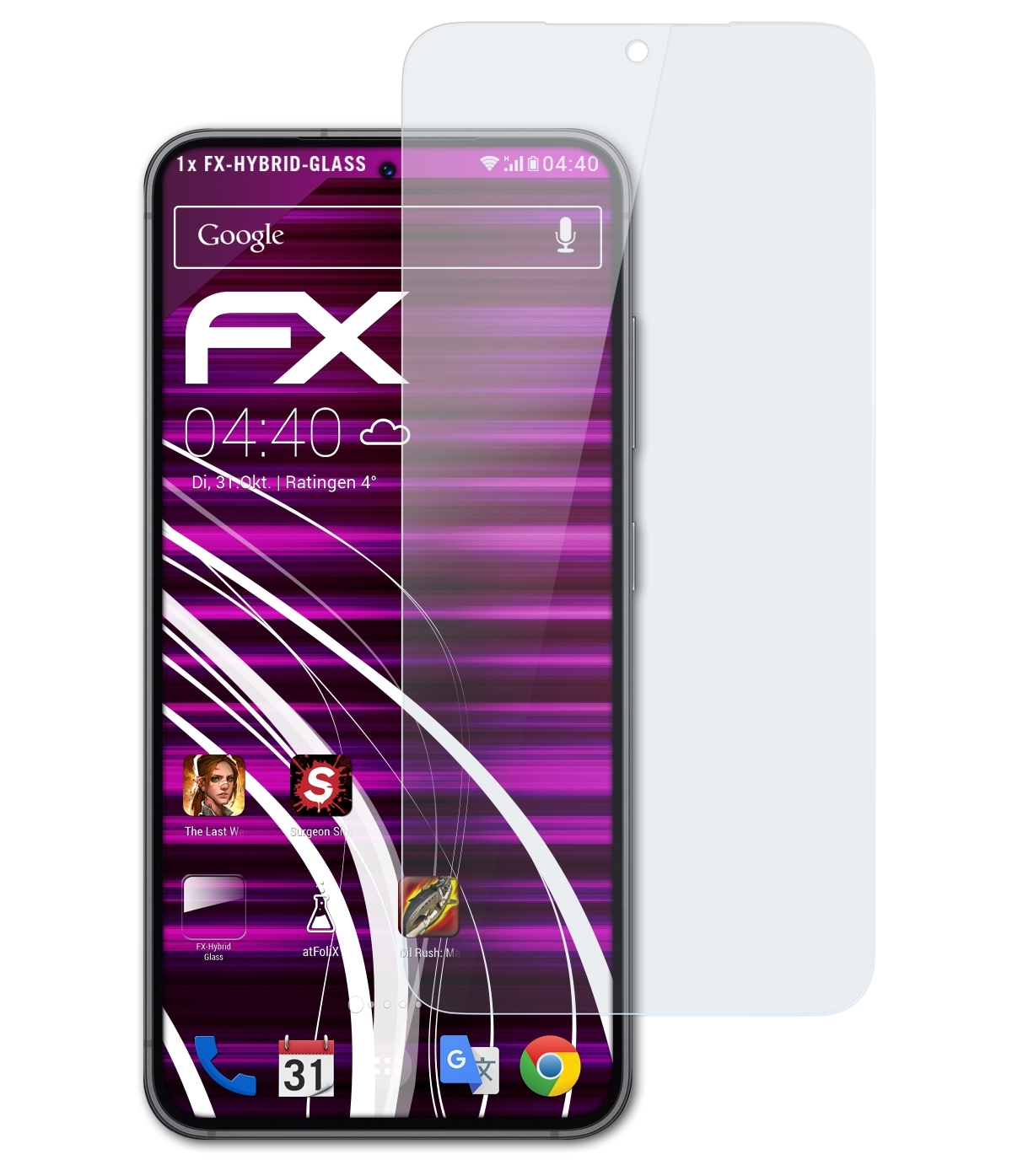 ATFOLIX FX-Hybrid-Glass Galaxy S23) Samsung Schutzglas(für