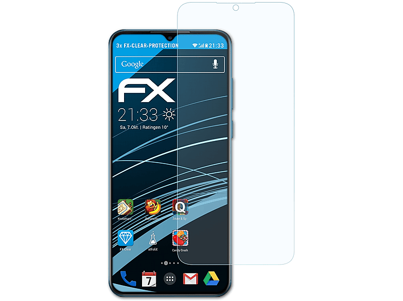 ATFOLIX 3x FX-Clear Displayschutz(für Oscal C60)