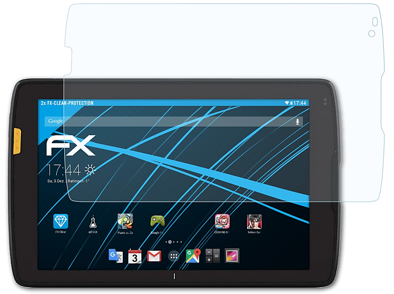 ATFOLIX 2x FX-Clear Displayschutz(für Zebra ET45 (8 inch)) | Tabletschutzfolien