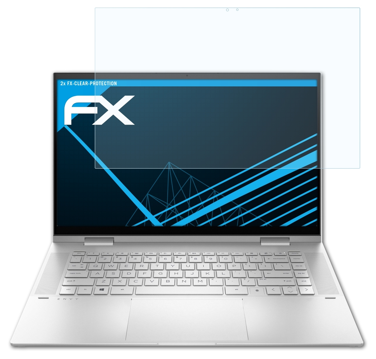 x360 ATFOLIX Displayschutz(für 2x HP FX-Clear 15-ES0276ng) Envy