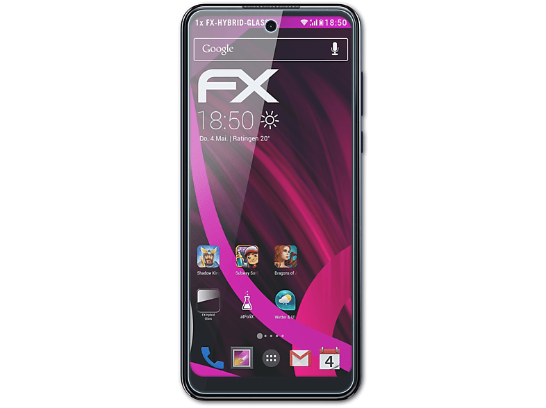 ATFOLIX FX-Hybrid-Glass Schutzglas(für Motorola Moto G Play (2023))