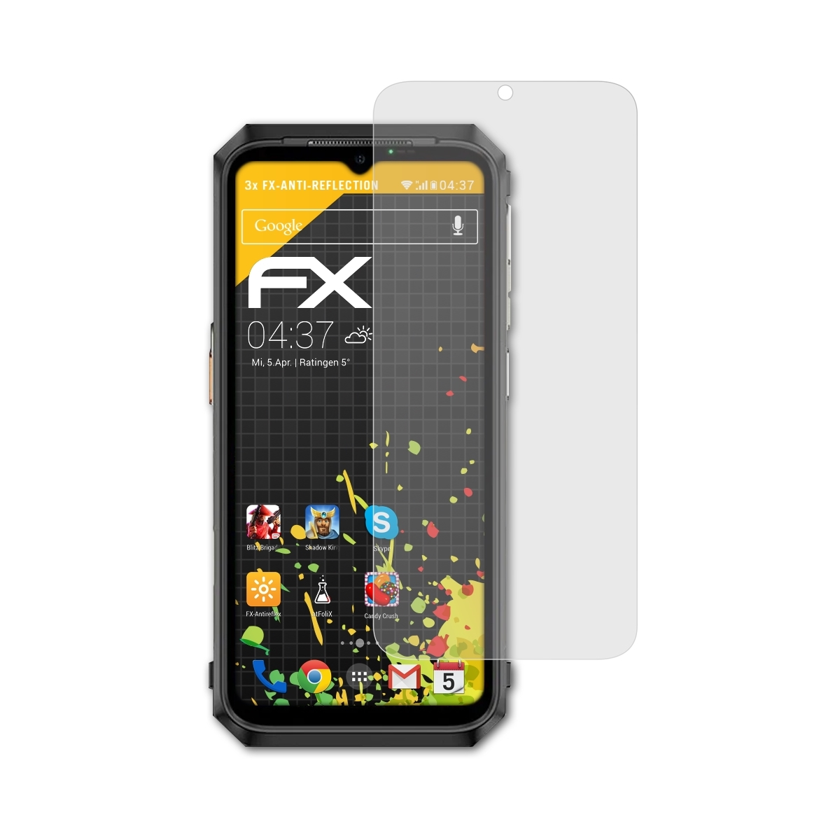 ATFOLIX 3x Armor 19) Ulefone Power Displayschutz(für FX-Antireflex