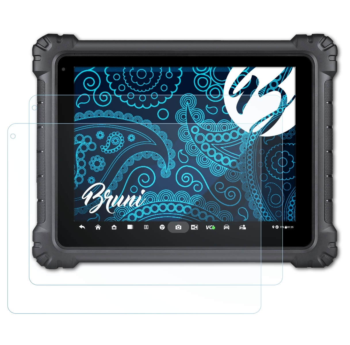 BRUNI 2x Basics-Clear Lite/Ultra Autel Ultra MaxiCOM Schutzfolie(für S) Lite