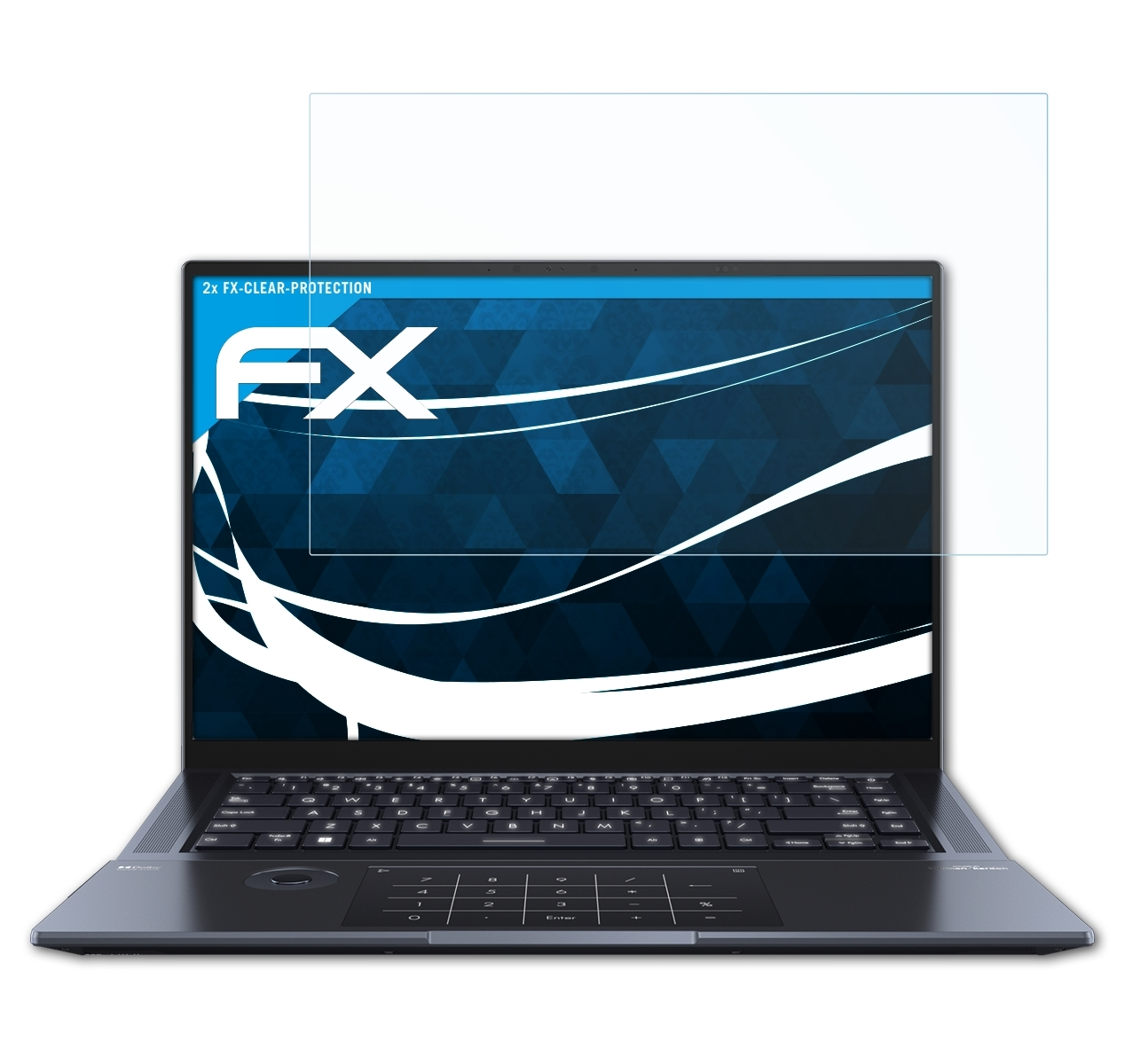 ATFOLIX Pro Zenbook Asus 16X) FX-Clear Displayschutz(für 2x