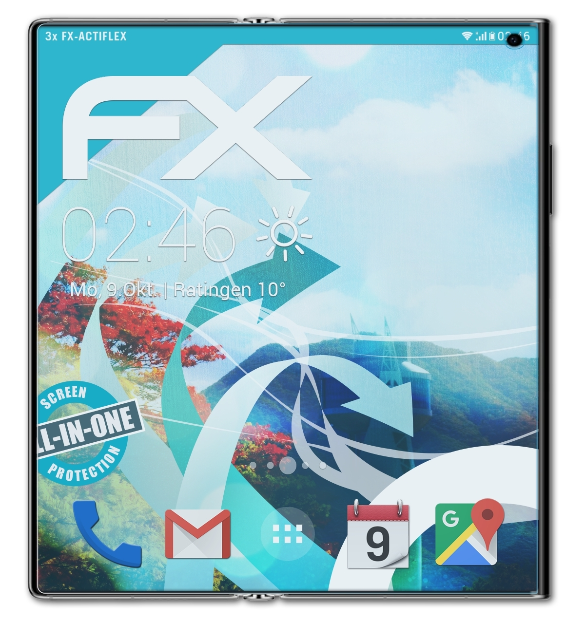 Huawei Displayschutz(für Xs 2) ATFOLIX 3x FX-ActiFleX Mate