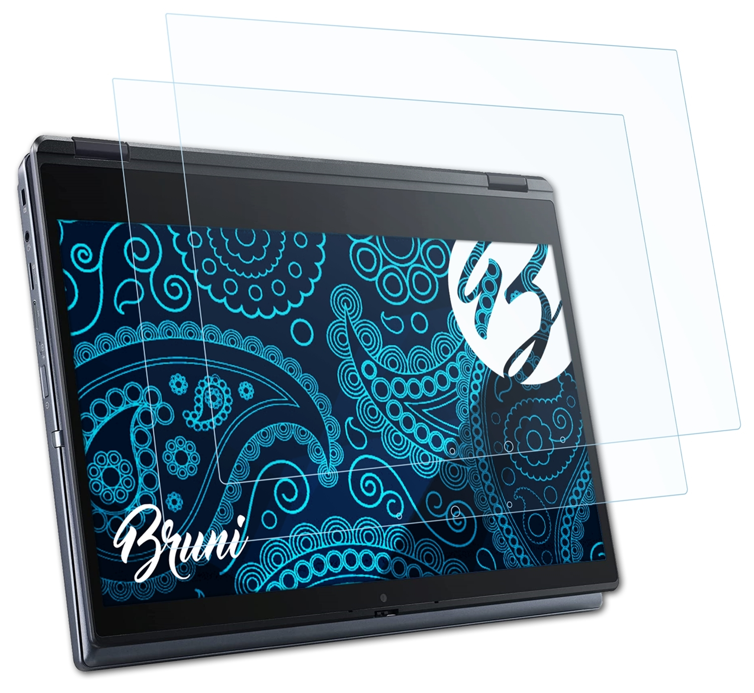 BRUNI 2x Basics-Clear Schutzfolie(für P6 Spin Acer TravelMate (TMP614RN-52))