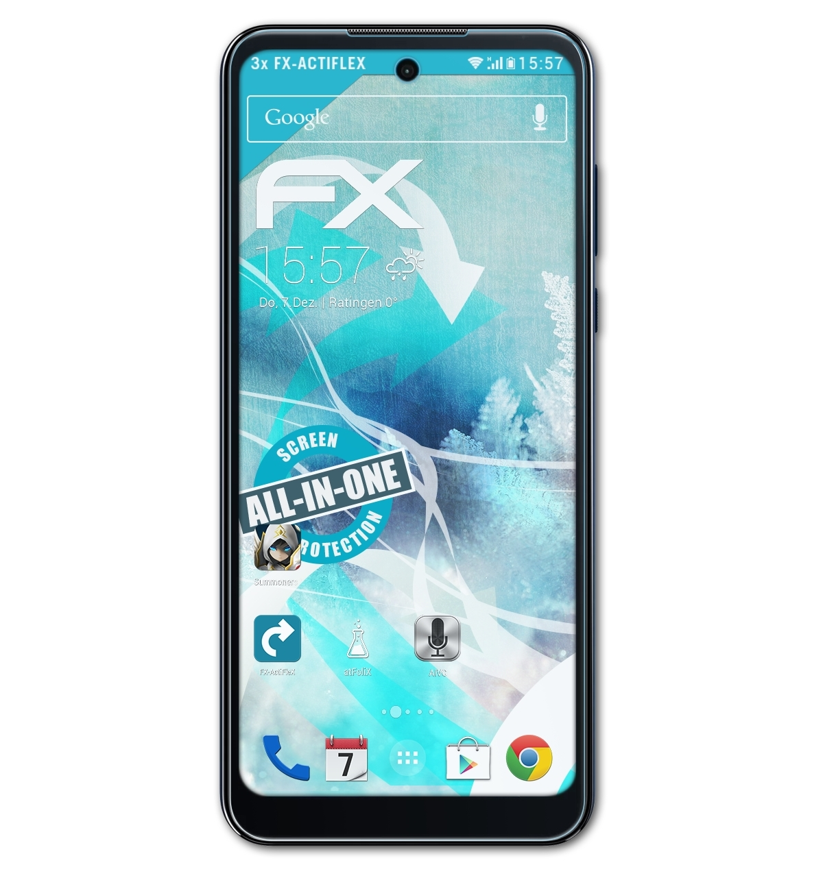 G (2023)) Moto 3x Displayschutz(für ATFOLIX Motorola Play FX-ActiFleX