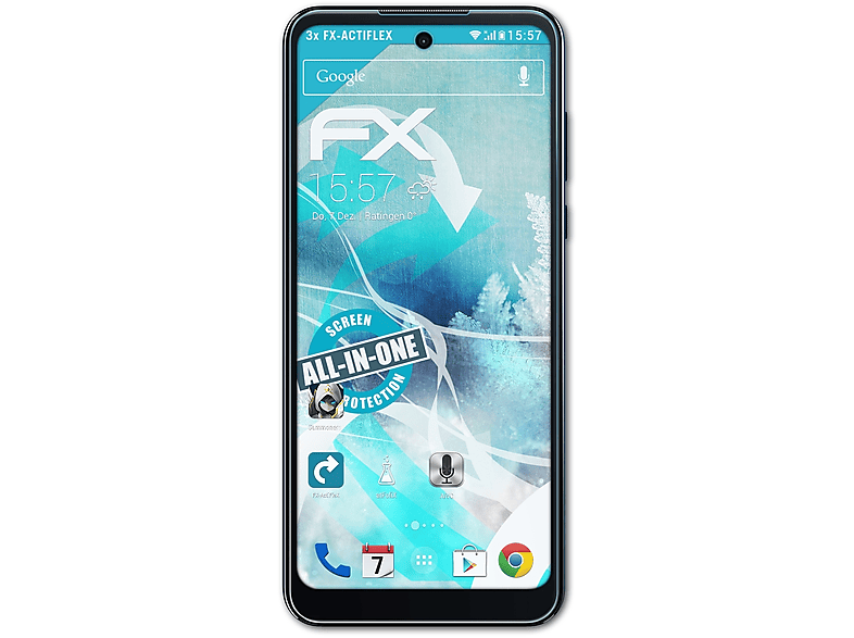 ATFOLIX 3x FX-ActiFleX Displayschutz(für Motorola Moto G Play (2023))