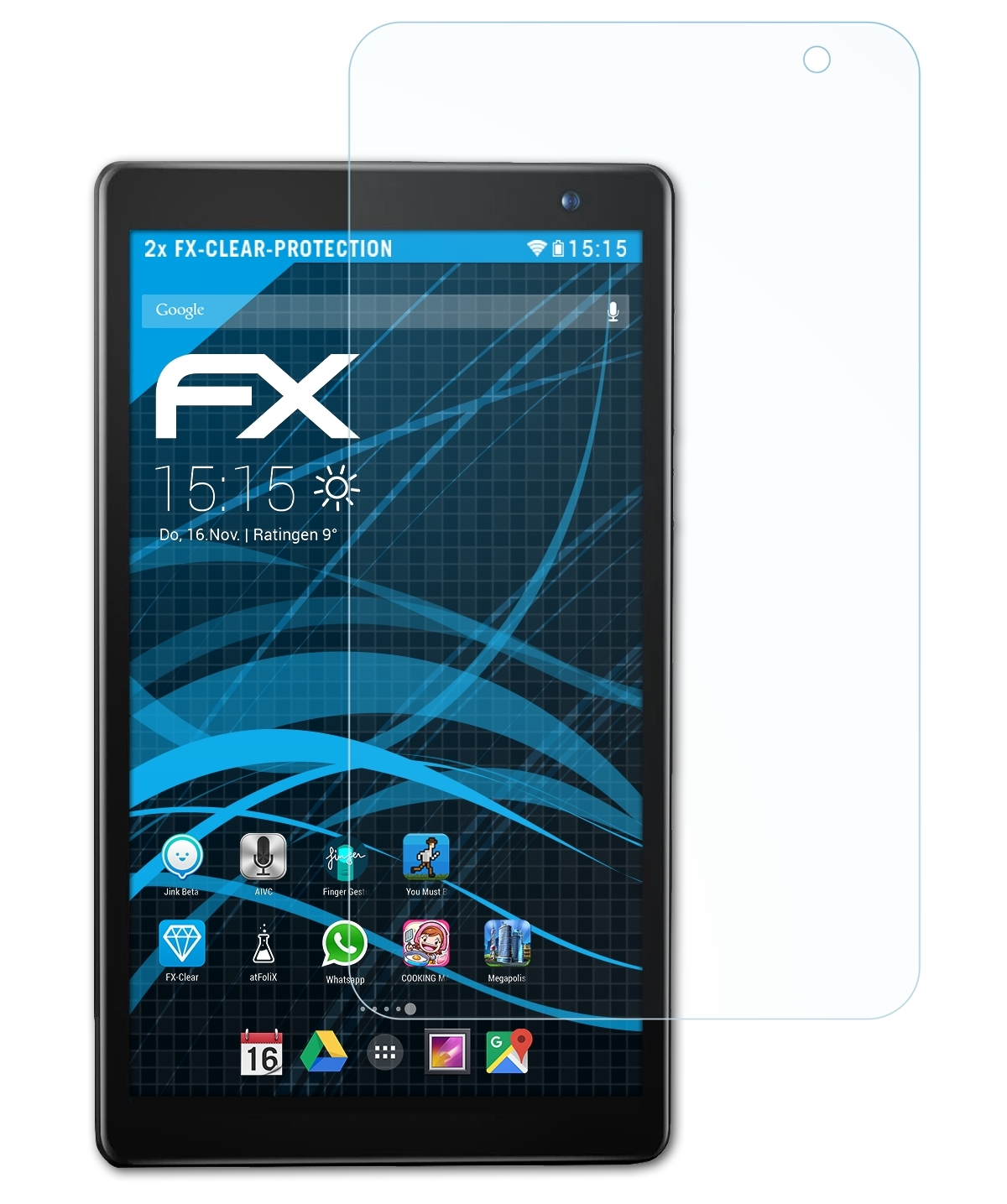 ATFOLIX 2x FX-Clear Displayschutz(für Pritom P7)