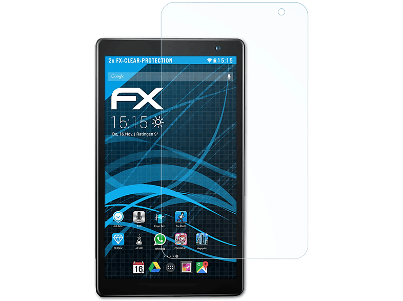ATFOLIX 2x FX-Clear Displayschutz(für Pritom P7)