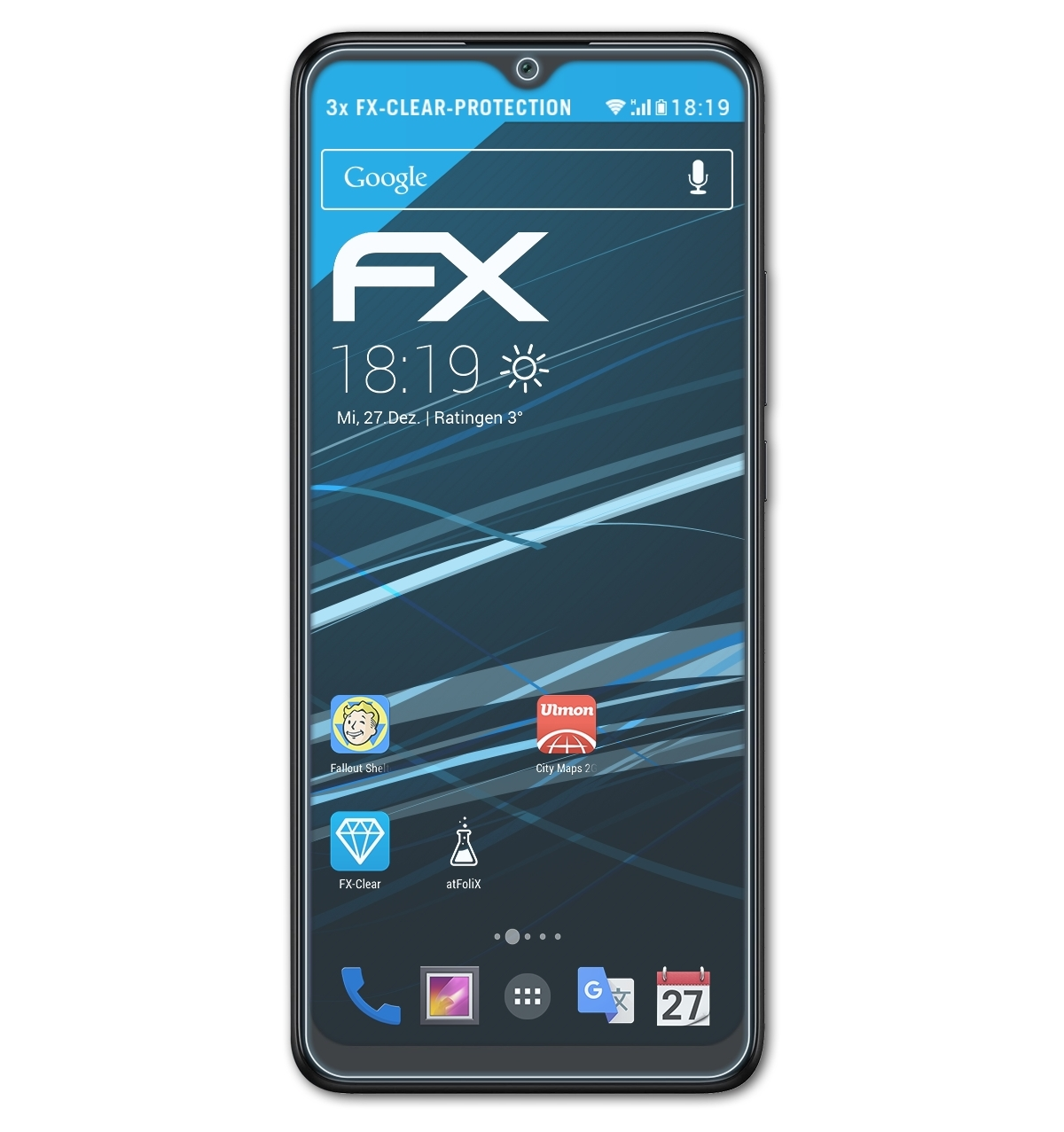 ATFOLIX 3x FX-Clear Displayschutz(für 30 TCL XL)