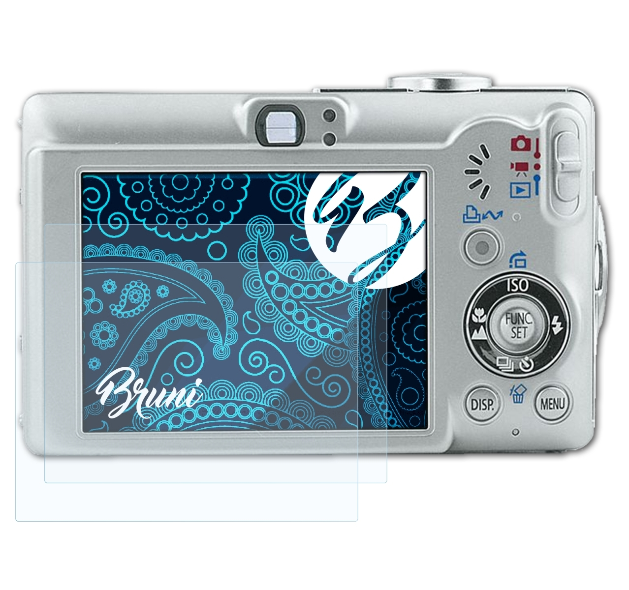 BRUNI 2x Basics-Clear Schutzfolie(für Canon 60) Digital IXUS