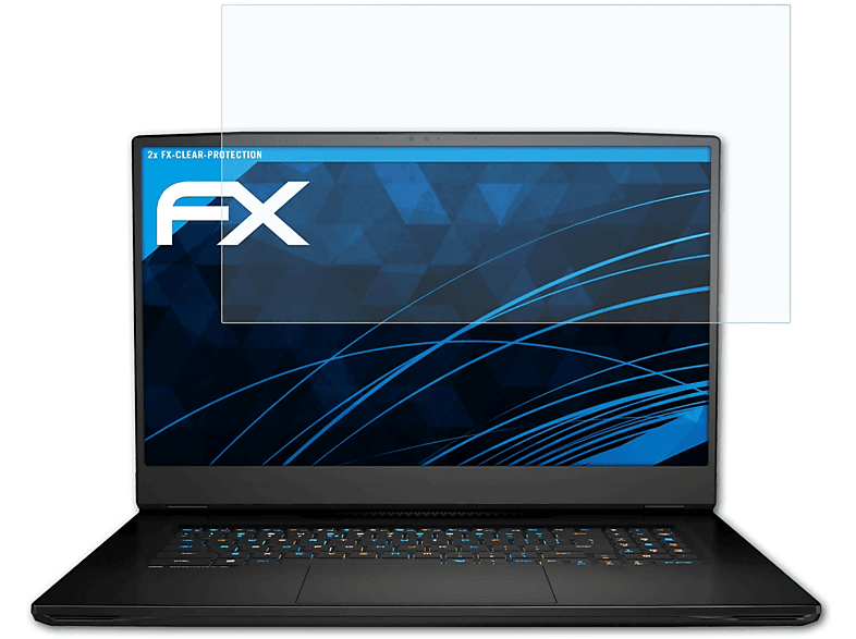 ATFOLIX 2x FX-Clear Displayschutz(für Titan GT77) MSI