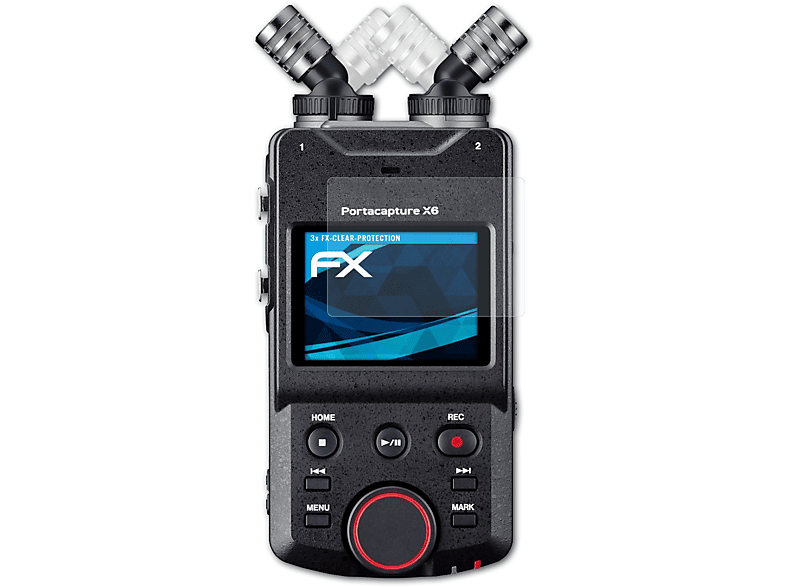 Displayschutz(für X6) ATFOLIX 3x Portacapture FX-Clear Tascam