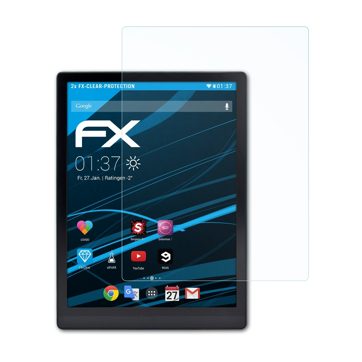 ATFOLIX 2x Tab Displayschutz(für BOOX FX-Clear X)