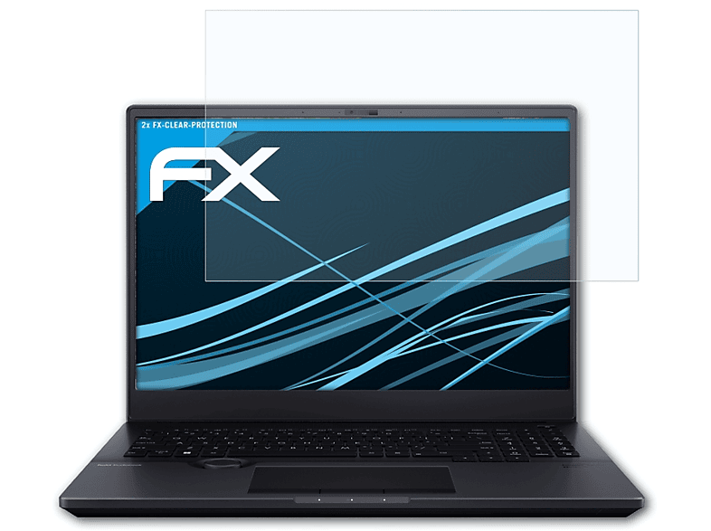 ATFOLIX 2x FX-Clear Displayschutz(für Asus ProArt Studiobook Pro 16)