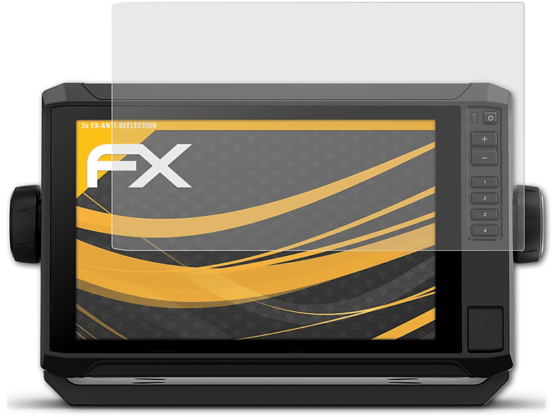 (92sv)) Garmin 3x FX-Antireflex ECHOMap UHD2 ATFOLIX Displayschutz(für