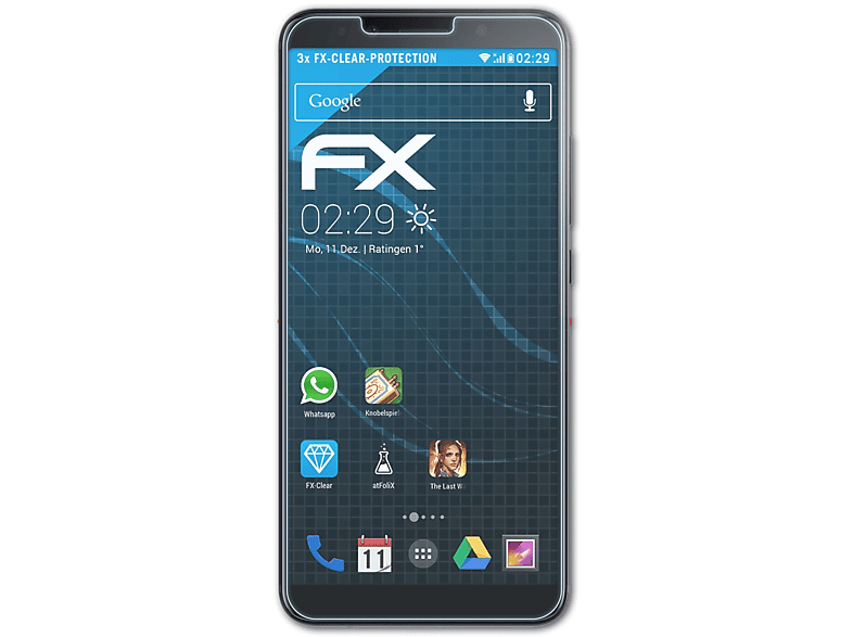 ATFOLIX 3x FX-Clear Displayschutz(für Noa Element N8)