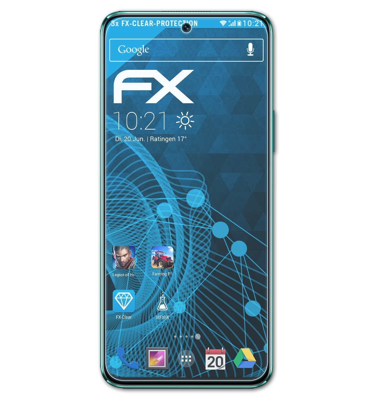 ATFOLIX 3x FX-Clear Wiko Displayschutz(für T50)
