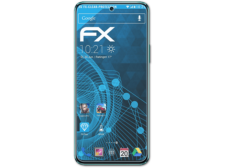 ATFOLIX 3x FX-Clear Displayschutz(für Wiko T50)