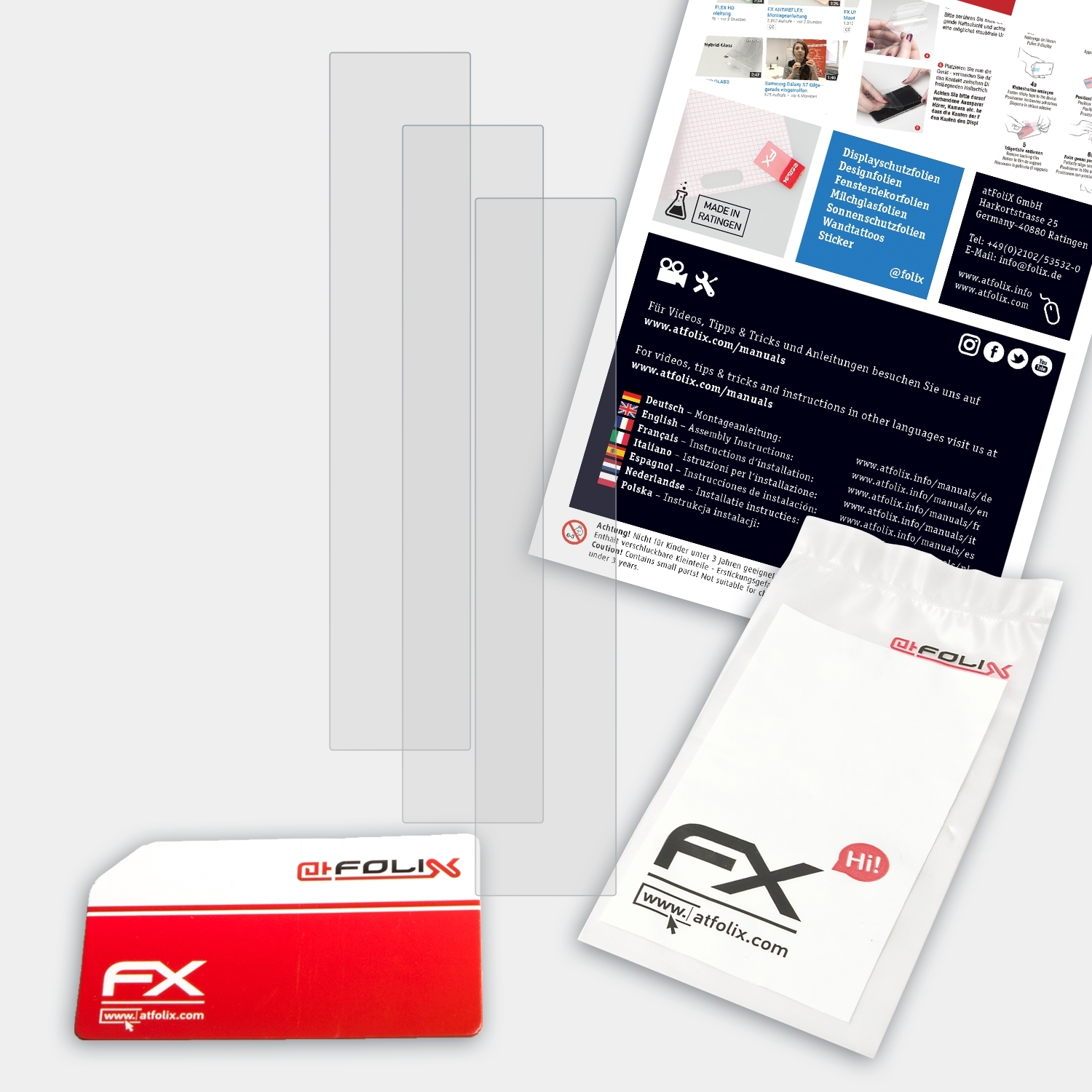 Stream Plus) FX-Antireflex Elgato Deck Displayschutz(für ATFOLIX 3x