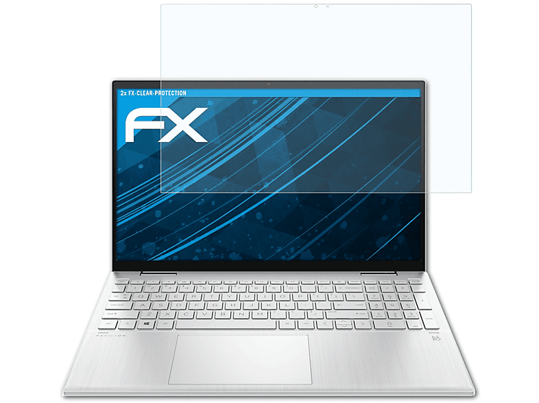 ATFOLIX 2x FX-Clear Displayschutz(für HP Pavilion x360 15-er1735ng)