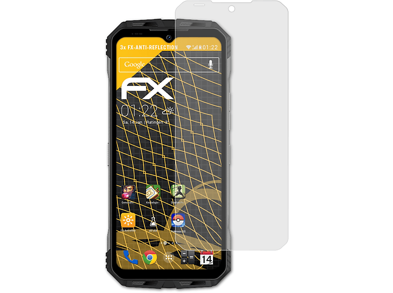 ATFOLIX 3x FX-Antireflex Displayschutz(für V30) Doogee
