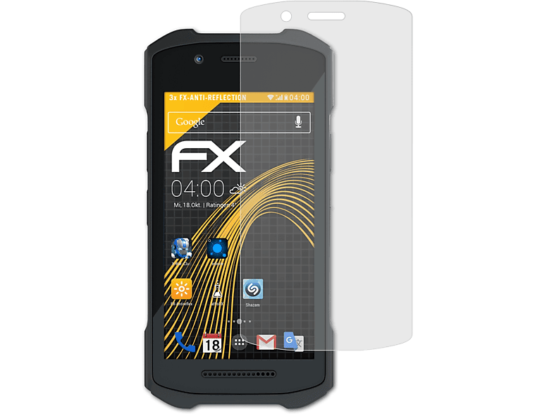 ATFOLIX 3x FX-Antireflex Displayschutz(für Zebra TC26-HC)