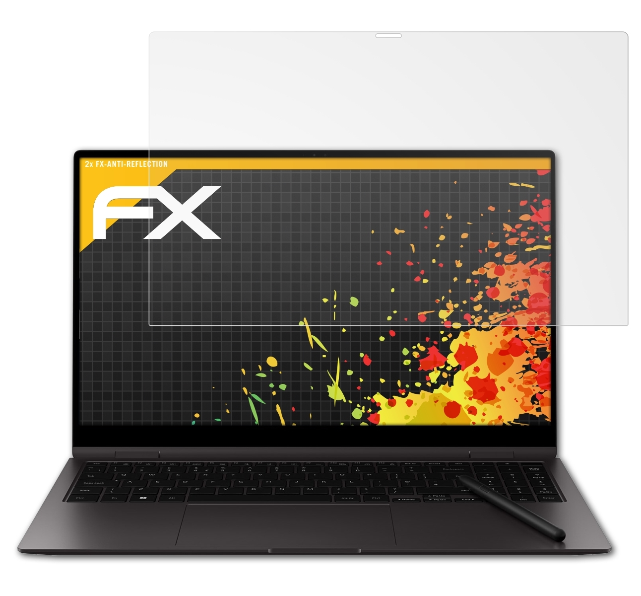 ATFOLIX FX-Antireflex Samsung (15.6 Book2 Pro 360 2x Displayschutz(für Inch)) Galaxy