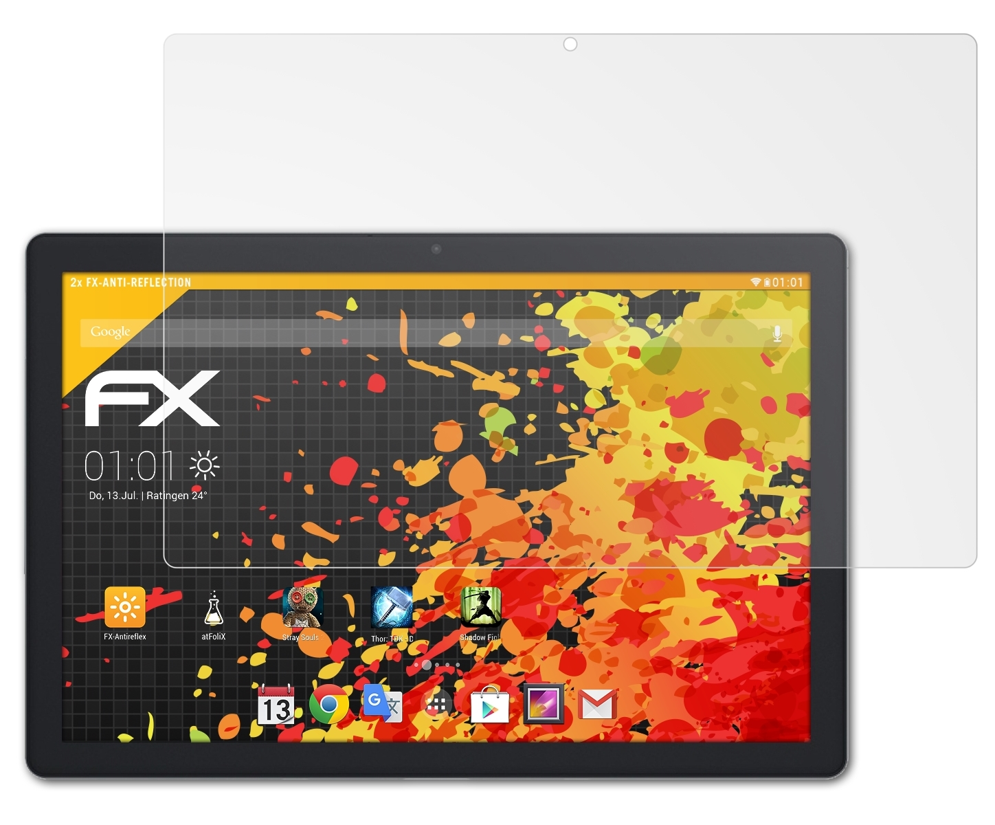 2x FX-Antireflex ATFOLIX EZpad Displayschutz(für Jumper M10S)