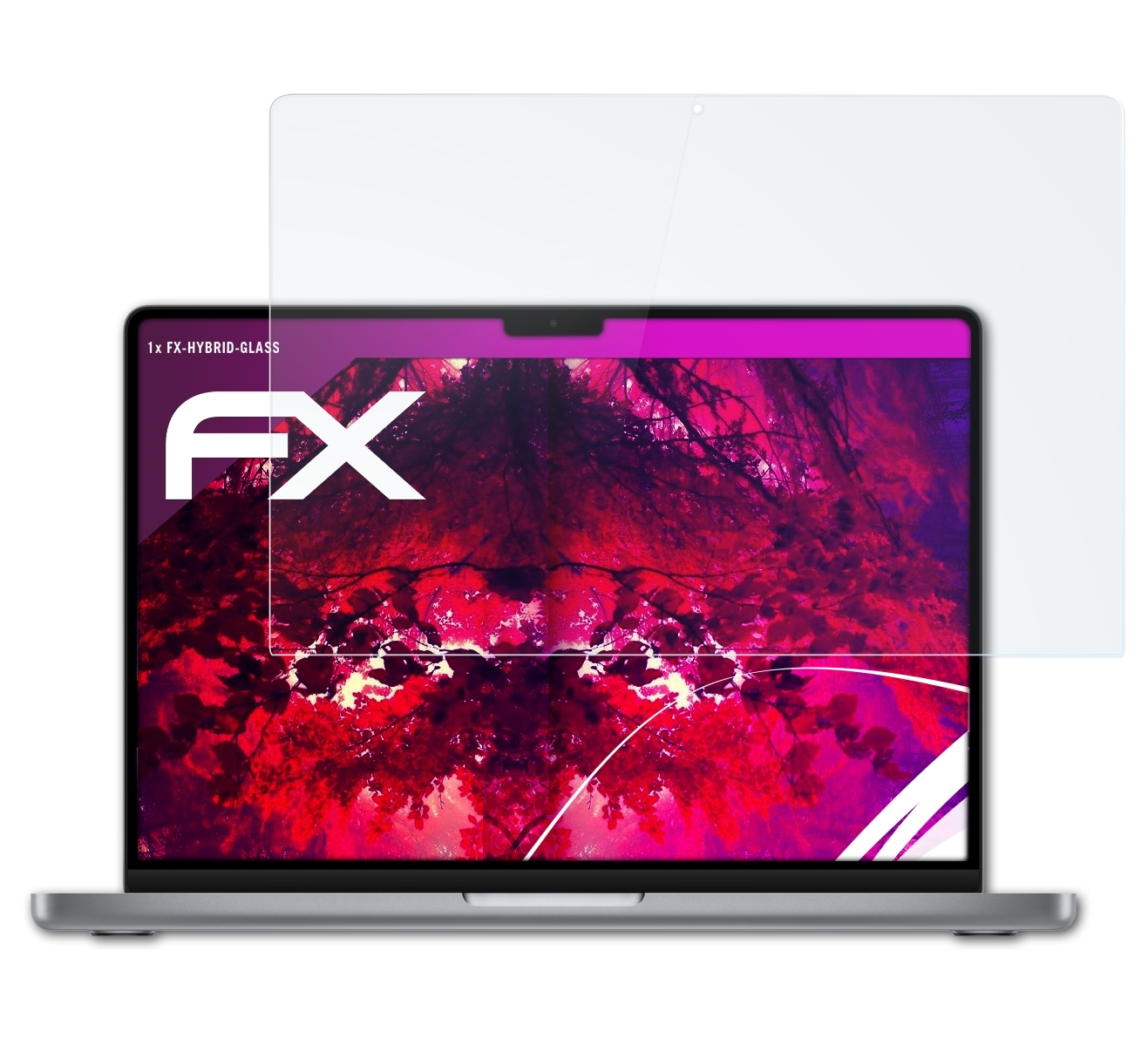 ATFOLIX FX-Hybrid-Glass MacBook Pro Schutzglas(für (14 2023 Inch)) Apple