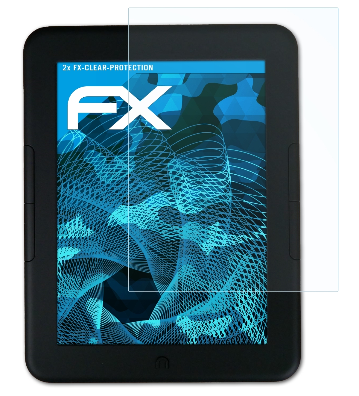 2x ATFOLIX & Noble NOOK 4e) FX-Clear GlowLight Barnes Displayschutz(für