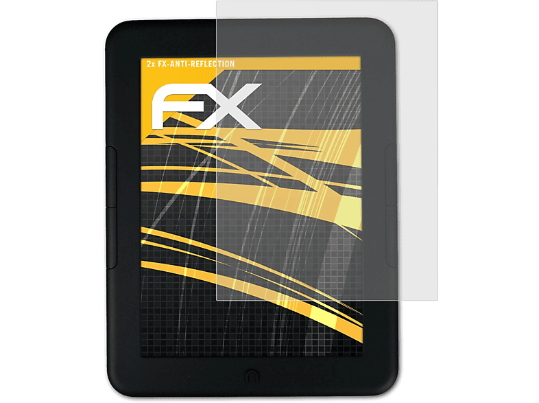 Noble FX-Antireflex 4e) 2x ATFOLIX Displayschutz(für Barnes NOOK & GlowLight
