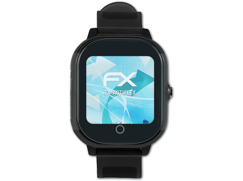 ATFOLIX 3x FX-ActiFleX Displayschutz(für Cares.Watch Profi) | Smartwatch Schutzfolien & Gläser
