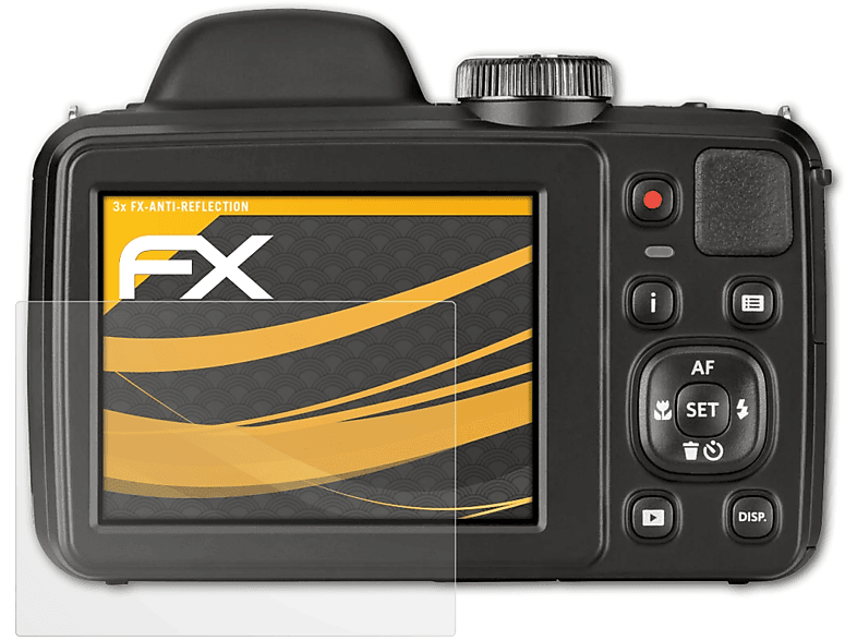 ATFOLIX 3x FX-Antireflex Displayschutz(für Kodak PixPro AZ422)