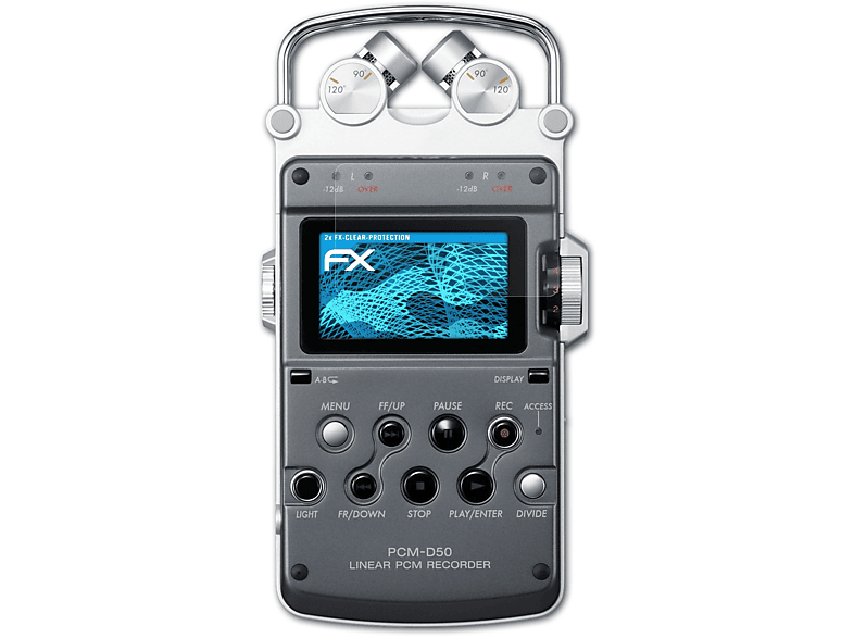 ATFOLIX 2x FX-Clear Displayschutz(für Sony PCM-D50)