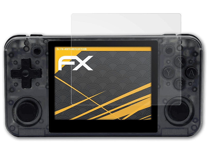 3x FX-Antireflex RG350 ATFOLIX Displayschutz(für / Anbernic RG350P)