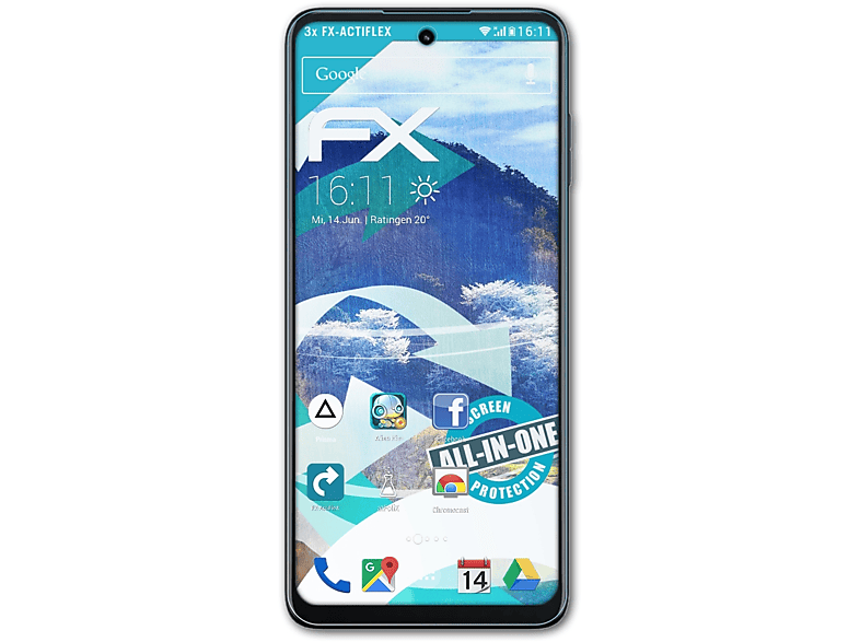 ATFOLIX 3x FX-ActiFleX Displayschutz(für Motorola Moto G73 5G)