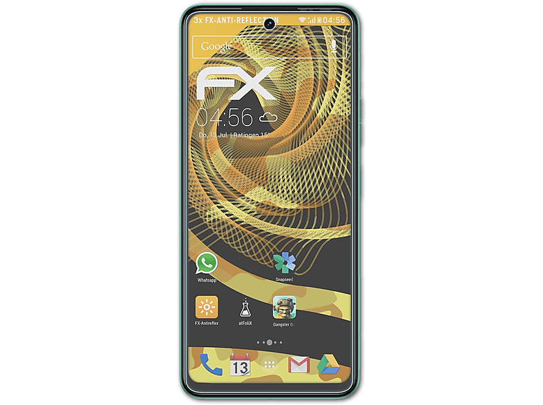 ATFOLIX 3x FX-Antireflex Displayschutz(für Tecno Camon 19 Neo)