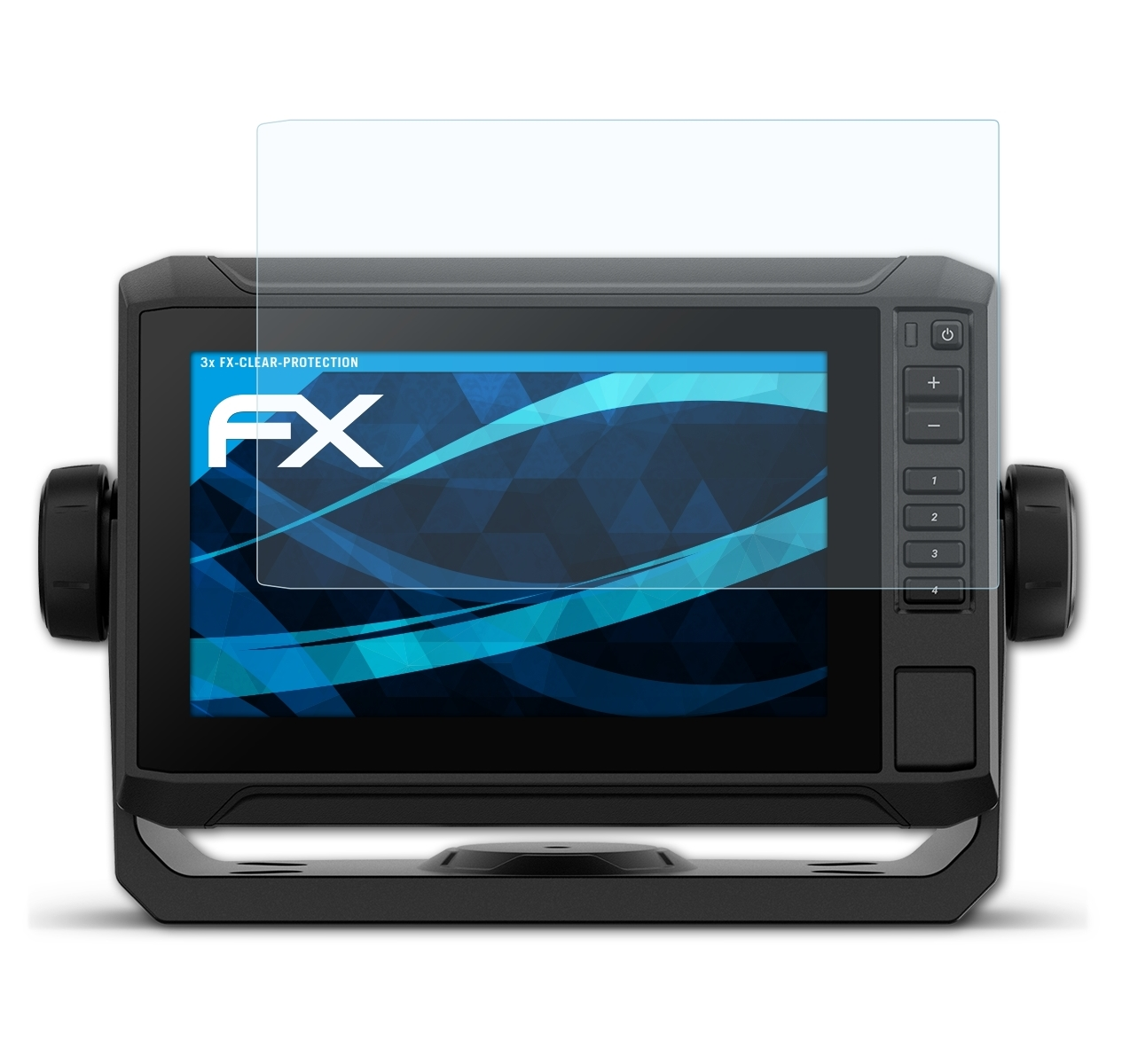 (72sv)) ATFOLIX Garmin UHD2 ECHOMap FX-Clear Displayschutz(für 3x